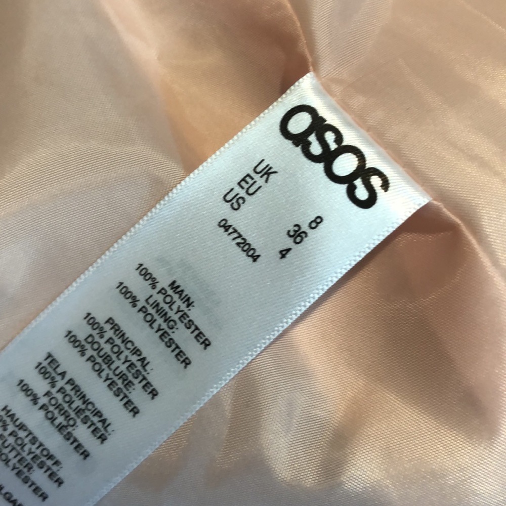 ASOS Pale Pink Crepe Blazer US 4, UK 8 - Picture 7 of 9